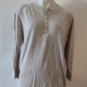 Mens Howe Creative Workforce Gray (Item- 25) Raglan Henley Shirt Top L